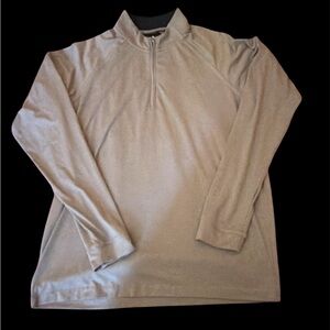 Johnnie-O Medium Gray Quarter Zip Men's Pullover Sweater medium golf